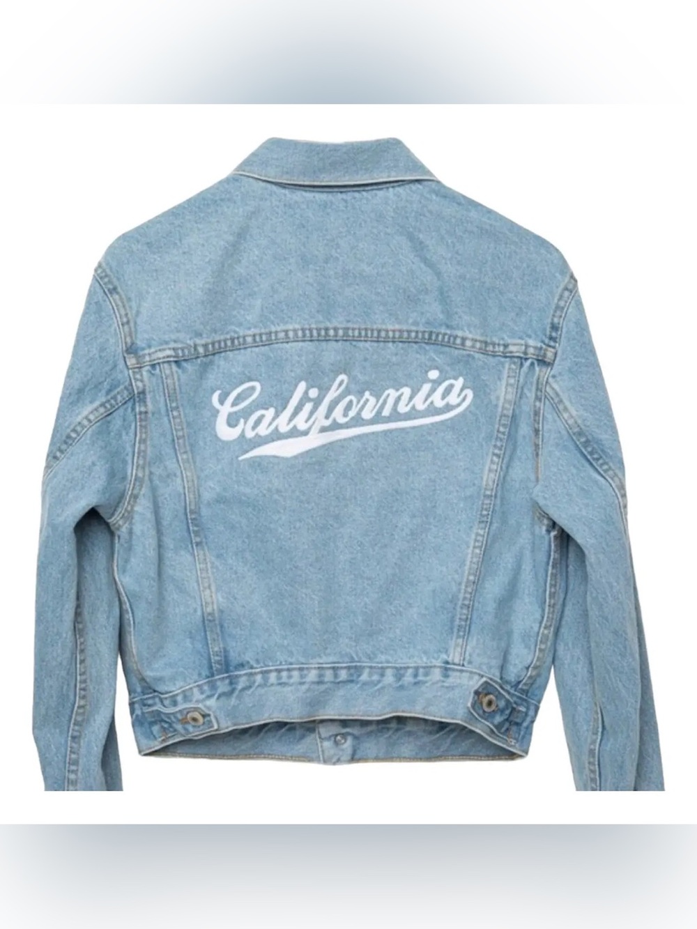 Campera Forever 21 California Light Blue Denim Jacket Size Small